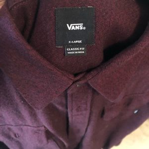 Vans men’s XL Classic fit flannel shirt